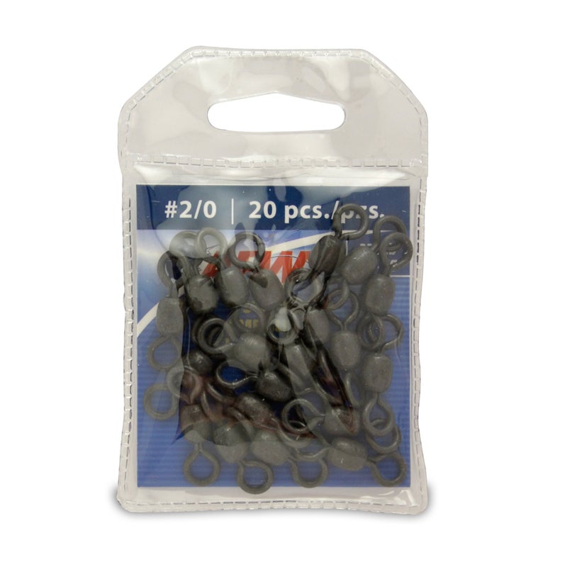 American Fishing Wire Brass Swivels (Black/Size 2/0, 225 Pound Test, 20-Pieces)